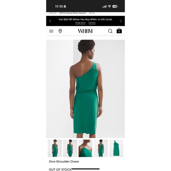 NWT White House Black Market Women's Tropical Teal One Shoulder Dress Size 12 - Picture 13 of 14